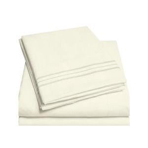 4 PC Bed Sheet Set Queen Microfiber Soft Hypoallergenic 2500 Thread Count White